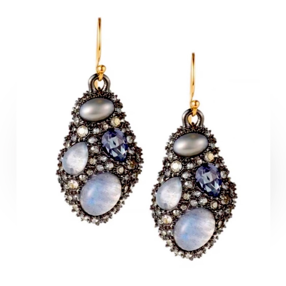Elegant Gold and Silver Drop Earrings